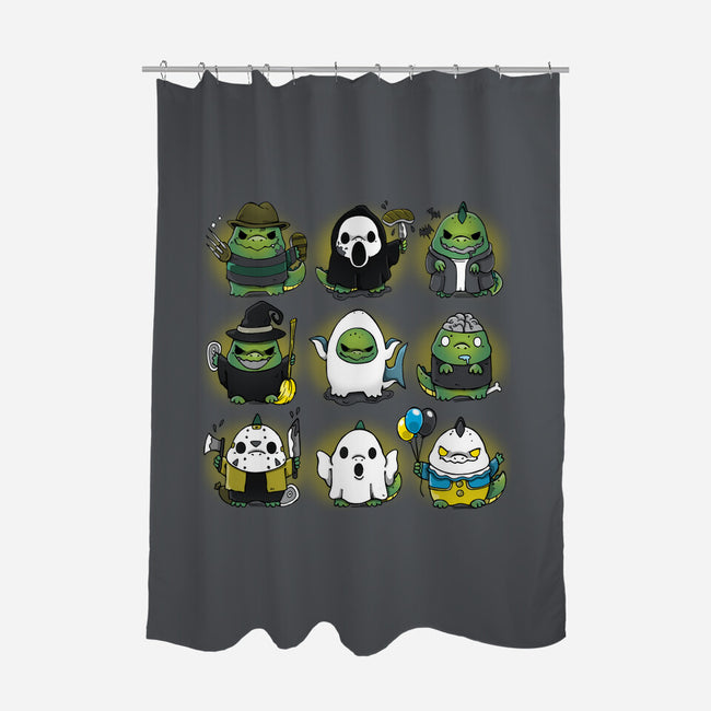 Horror Saur-none polyester shower curtain-Vallina84