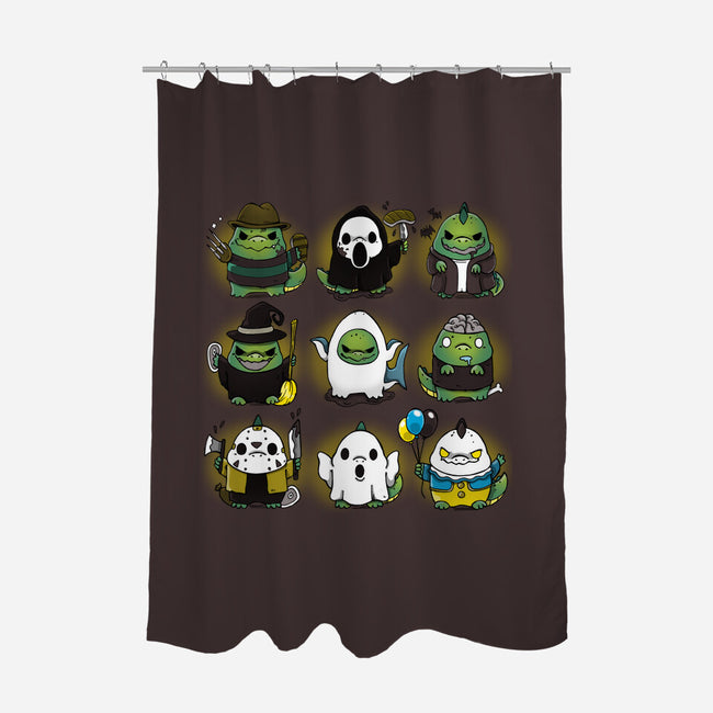 Horror Saur-none polyester shower curtain-Vallina84