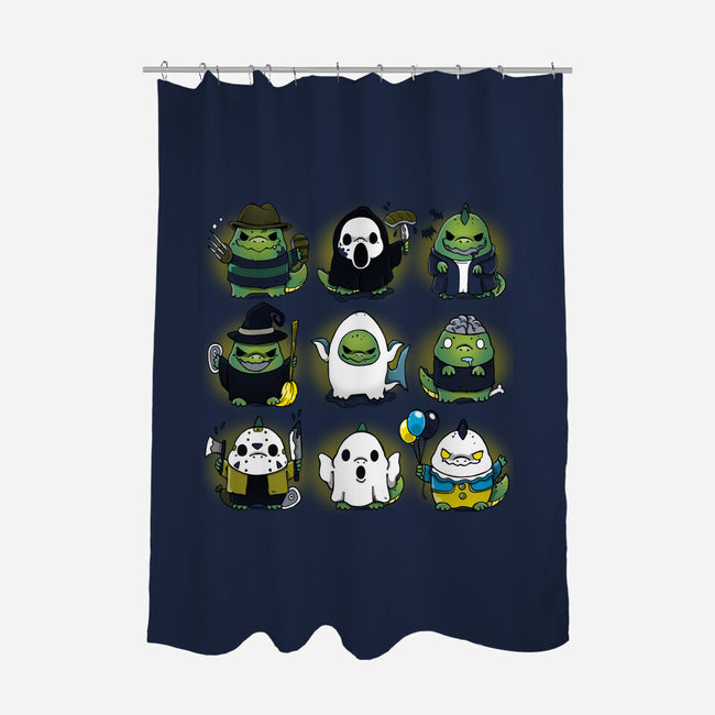 Horror Saur-none polyester shower curtain-Vallina84