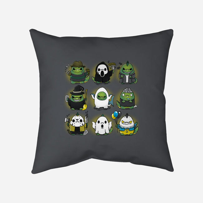 Horror Saur-none removable cover w insert throw pillow-Vallina84