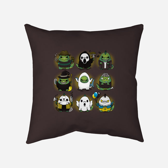 Horror Saur-none removable cover w insert throw pillow-Vallina84