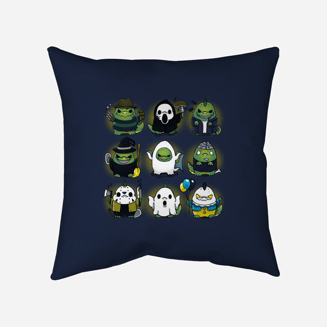 Horror Saur-none removable cover w insert throw pillow-Vallina84
