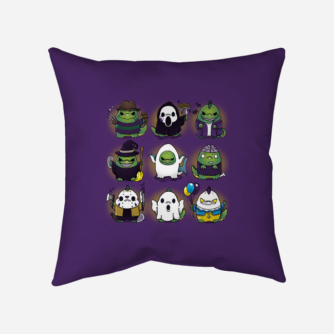 Horror Saur-none removable cover w insert throw pillow-Vallina84