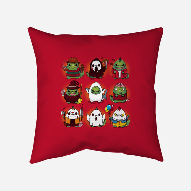 Horror Saur-none removable cover w insert throw pillow-Vallina84