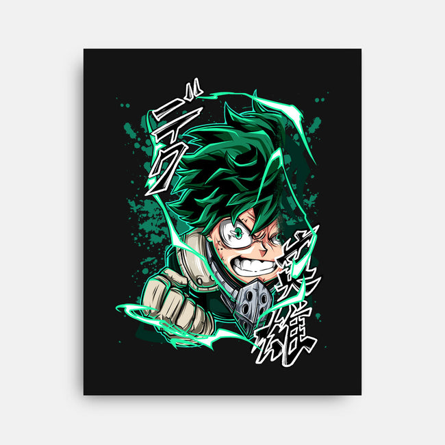 Deku Smash-none stretched canvas-Duardoart