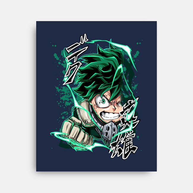 Deku Smash-none stretched canvas-Duardoart