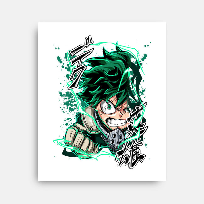 Deku Smash-none stretched canvas-Duardoart