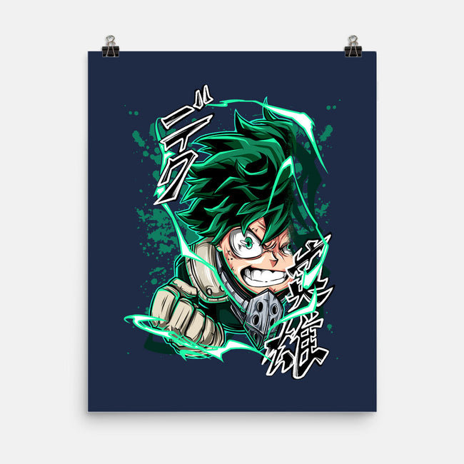 Deku Smash-none matte poster-Duardoart