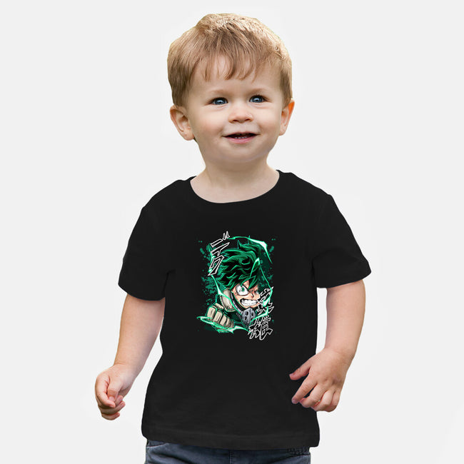 Deku Smash-baby basic tee-Duardoart