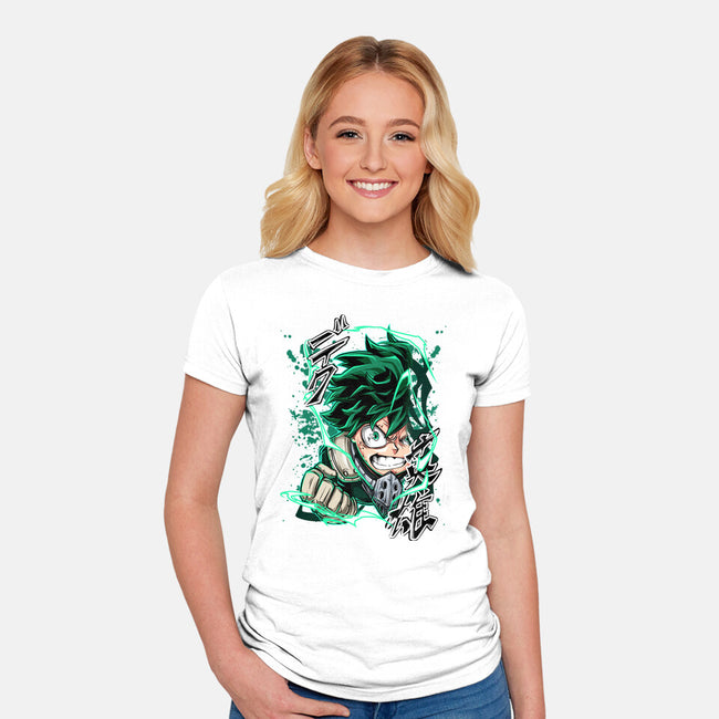 Deku Smash-womens fitted tee-Duardoart