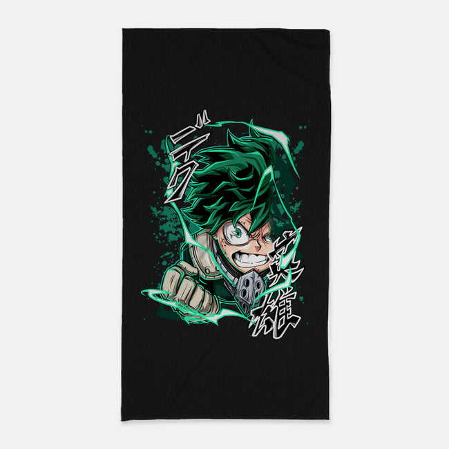 Deku Smash-none beach towel-Duardoart