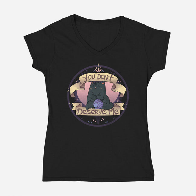 You Don't Deserve Me-womens v-neck tee-2DFeer