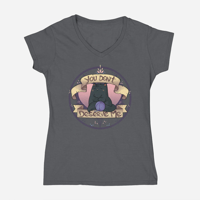 You Don't Deserve Me-womens v-neck tee-2DFeer