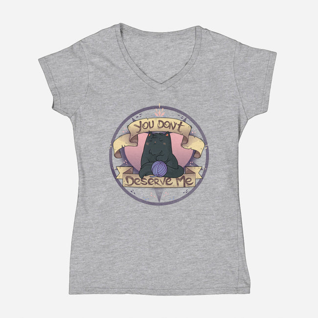You Don't Deserve Me-womens v-neck tee-2DFeer
