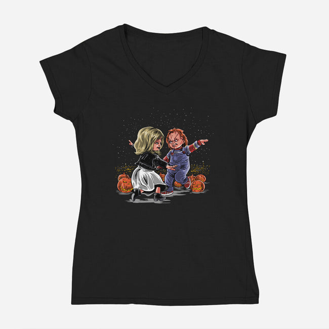 Chuckyla La Land-womens v-neck tee-zascanauta