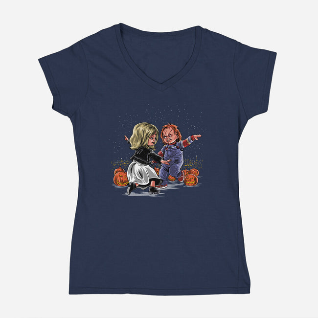 Chuckyla La Land-womens v-neck tee-zascanauta