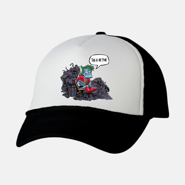 This Is Not Fine-unisex trucker hat-zascanauta
