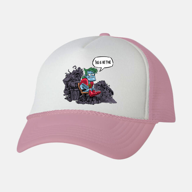 This Is Not Fine-unisex trucker hat-zascanauta