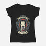 I'm Not Antisocial-womens v-neck tee-turborat14