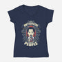 I'm Not Antisocial-womens v-neck tee-turborat14