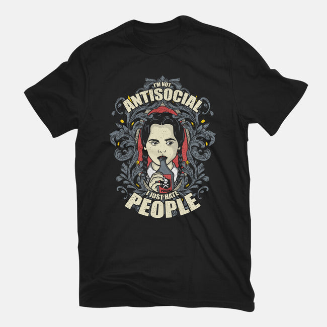 I'm Not Antisocial-womens basic tee-turborat14