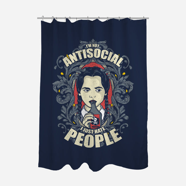 I'm Not Antisocial-none polyester shower curtain-turborat14