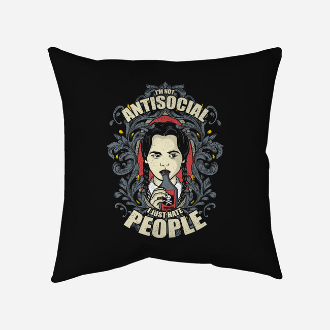 I'm Not Antisocial-none removable cover w insert throw pillow-turborat14