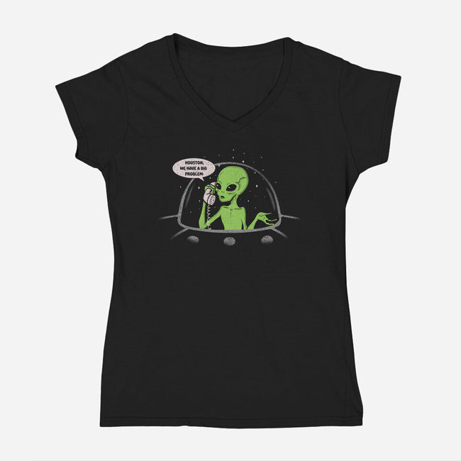 We Have A Big Problem-womens v-neck tee-turborat14