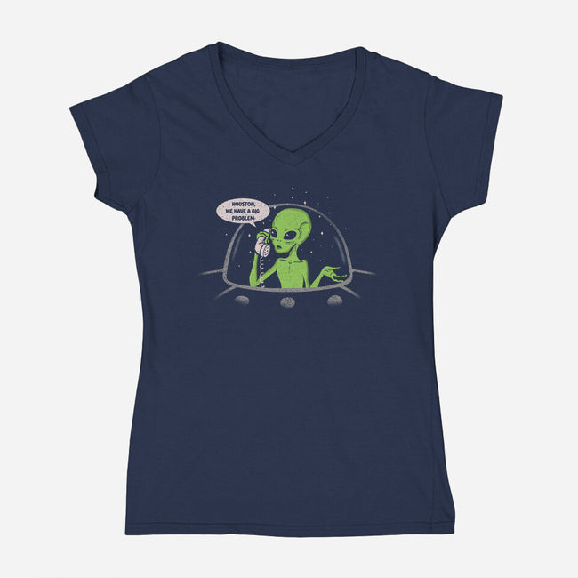 We Have A Big Problem-womens v-neck tee-turborat14