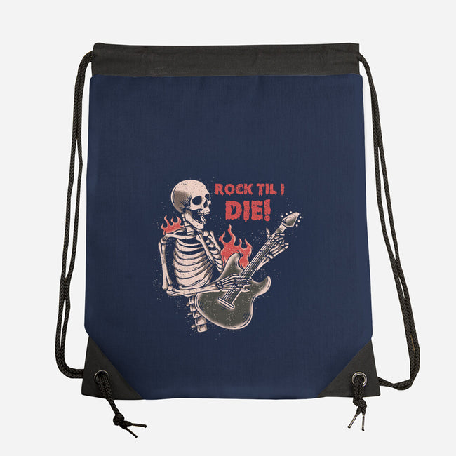 Rock Til I Die-none drawstring bag-turborat14