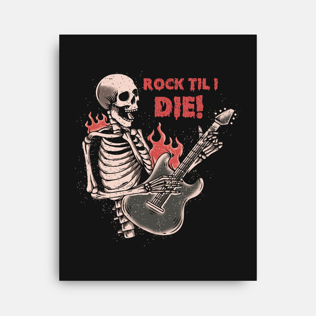 Rock Til I Die-none stretched canvas-turborat14