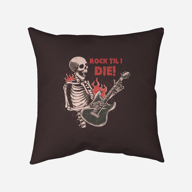 Rock Til I Die-none removable cover throw pillow-turborat14