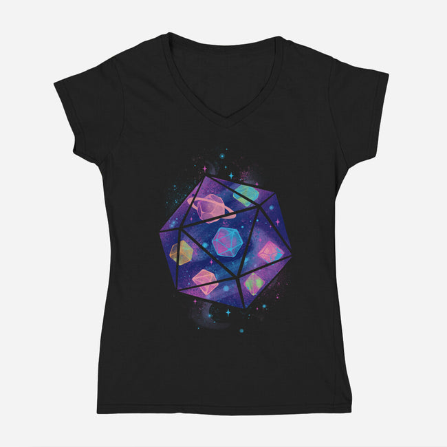 A Dice Universe-womens v-neck tee-ricolaa