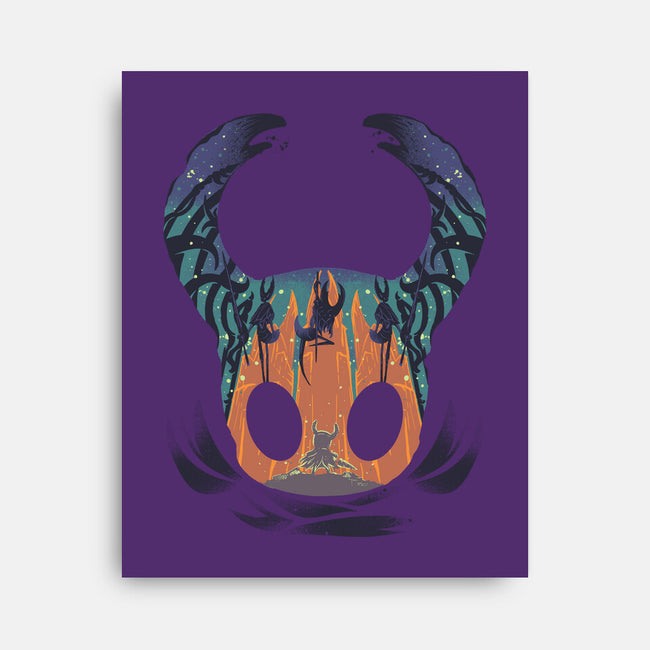 Knight-none stretched canvas-RamenBoy
