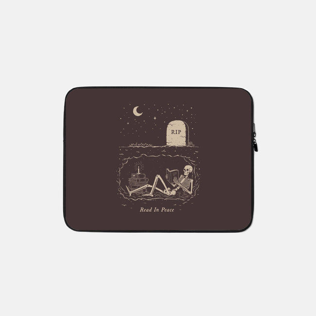 Read In Peace-none zippered laptop sleeve-dfonseca