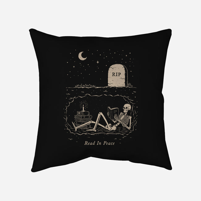 Read In Peace-none removable cover throw pillow-dfonseca