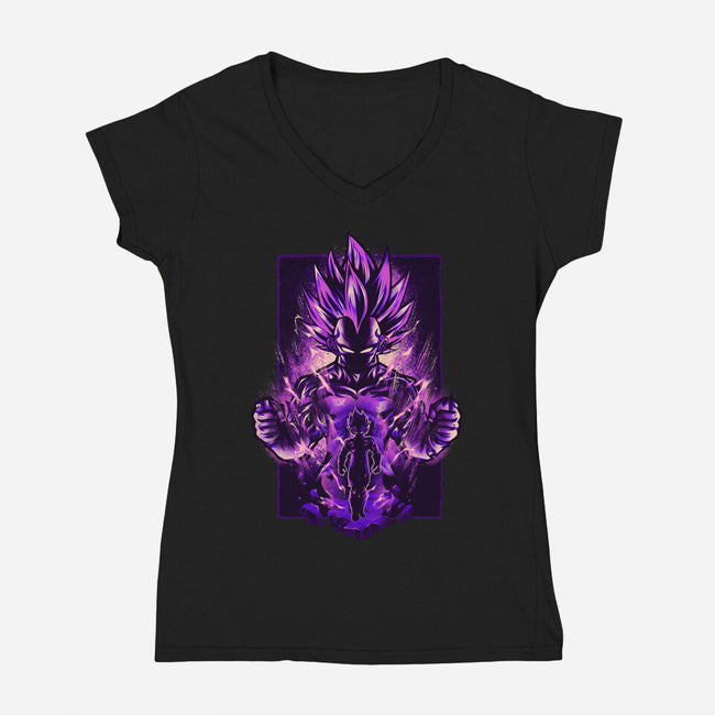 Attack Of Ultra Ego-womens v-neck tee-hypertwenty