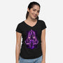 Attack Of Ultra Ego-womens v-neck tee-hypertwenty