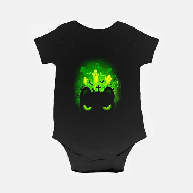 Spooky Eyes-baby basic onesie-erion_designs