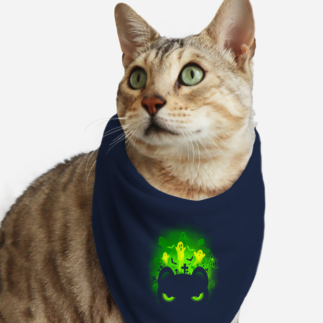 Spooky Eyes-cat bandana pet collar-erion_designs
