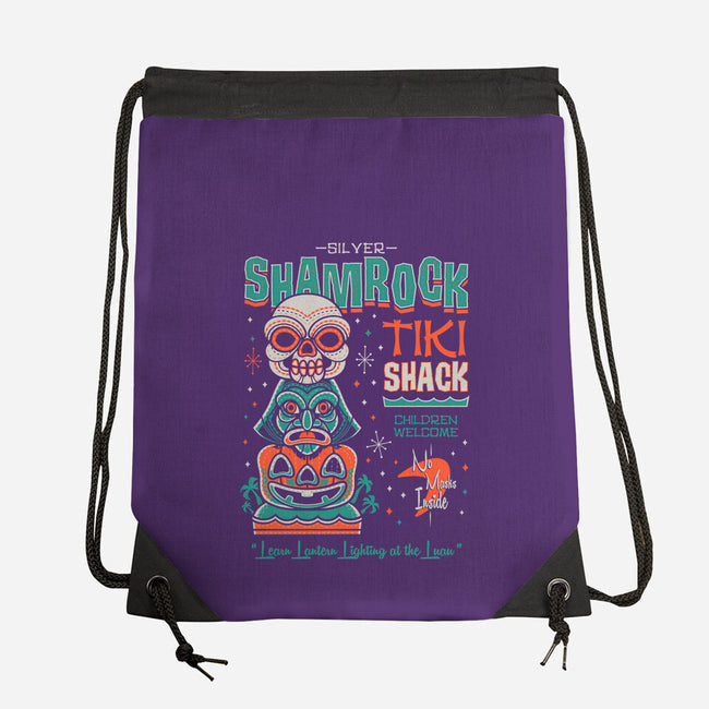 Silver Shamrock Tiki Shack-none drawstring bag-Nemons