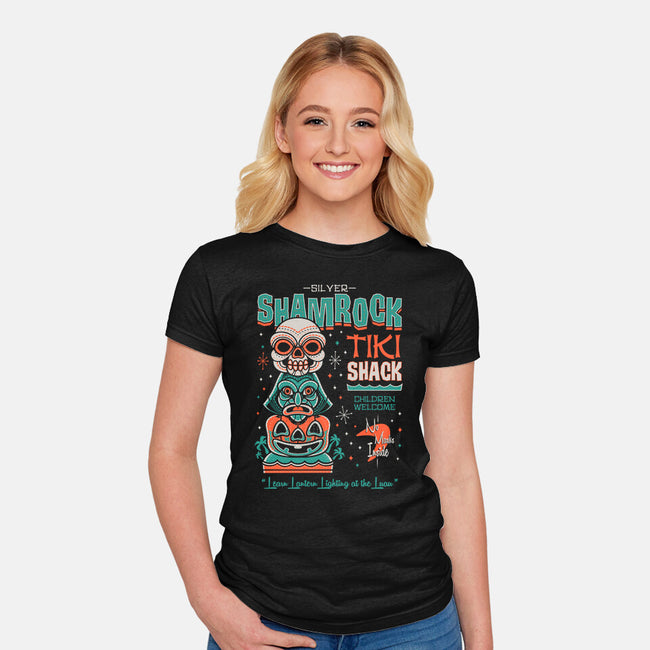 Silver Shamrock Tiki Shack-womens fitted tee-Nemons
