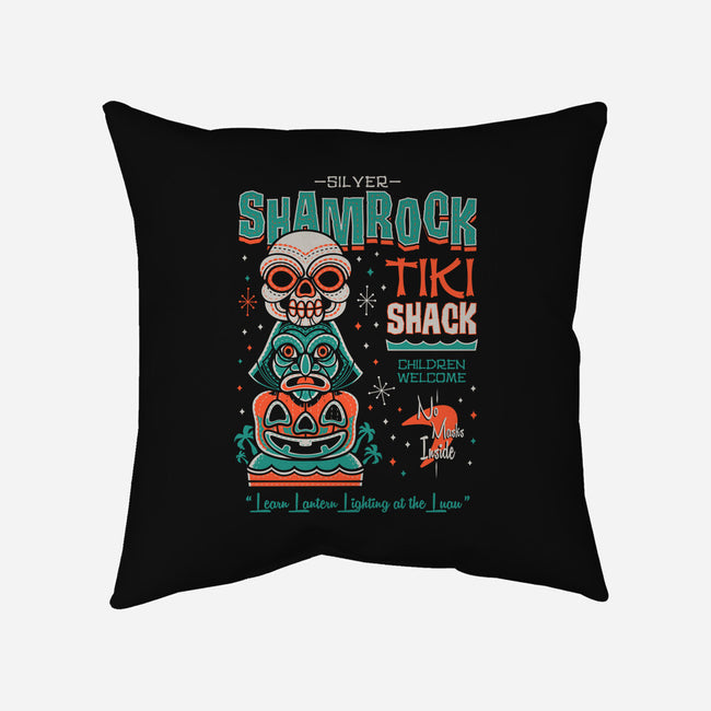 Silver Shamrock Tiki Shack-none removable cover w insert throw pillow-Nemons