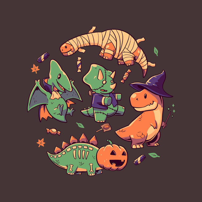 Halloween Dinos-none removable cover w insert throw pillow-koalastudio