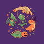 Halloween Dinos-none removable cover w insert throw pillow-koalastudio