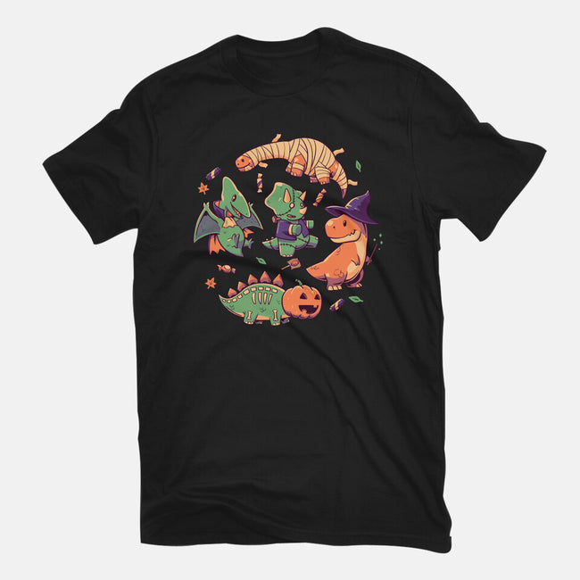 Halloween Dinos-womens basic tee-koalastudio