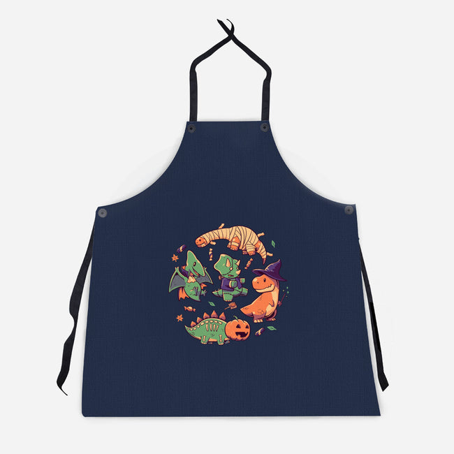 Halloween Dinos-unisex kitchen apron-koalastudio