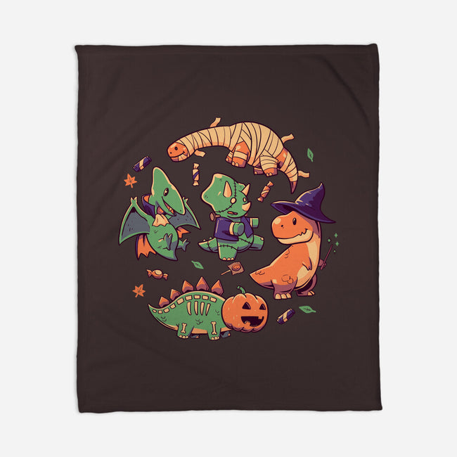 Halloween Dinos-none fleece blanket-koalastudio