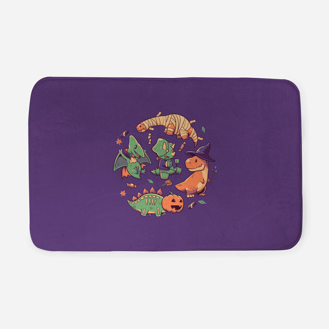 Halloween Dinos-none memory foam bath mat-koalastudio