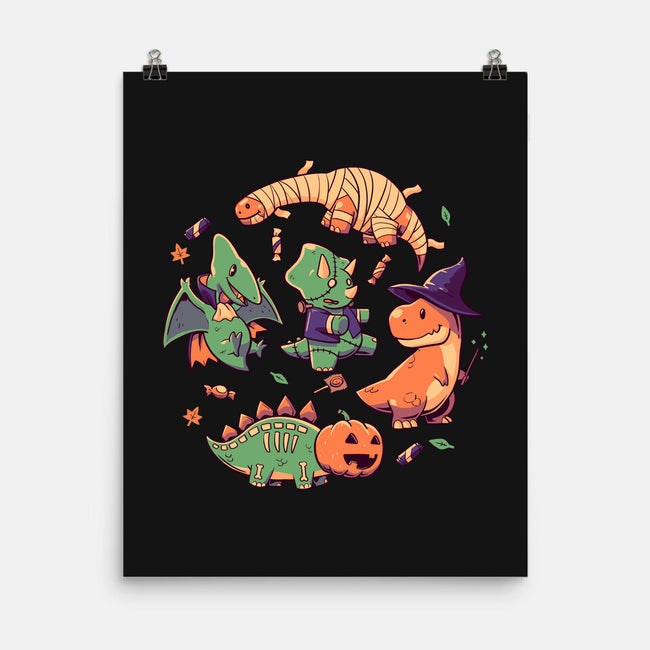 Halloween Dinos-none matte poster-koalastudio